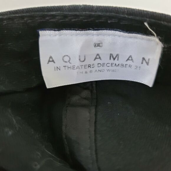 Aquaman DC Movie Premier Promo Hat Cap Strapback Black Jason Momoa - Picture 11 of 11